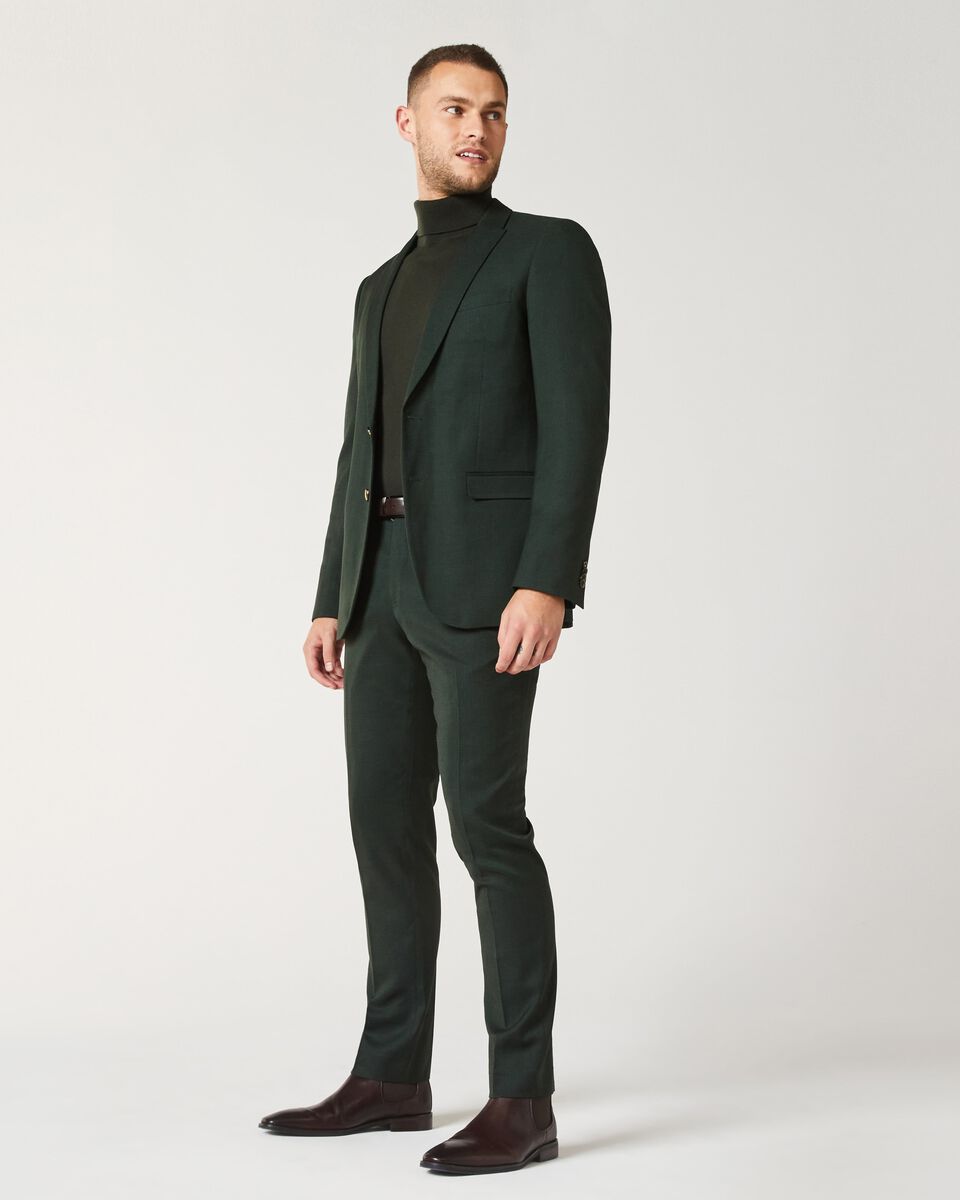 Mens Dark Green Tailored Suit Jacket